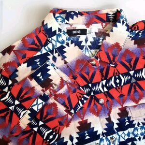 BDG Urban Outfitters Women's Large Aztec Western Flannel Shirt Long Sleeve
